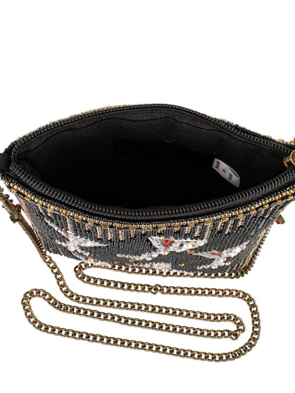 Mary Frances Sip Happens Black and Diamond Beaded Martini Crossbody - Picture 5 of 6
